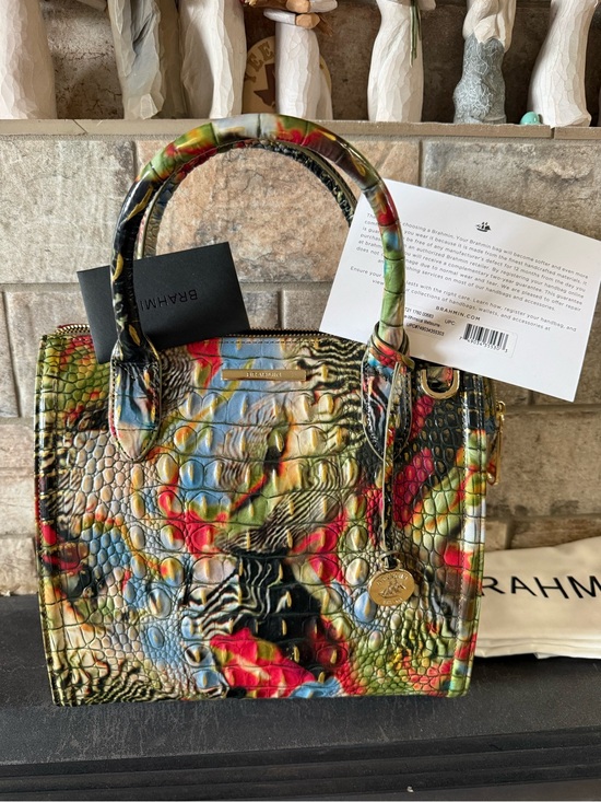 Brahmin Handbags - Brahmin Multicolor Croc-Embossed Satchel - Whimsical Melbourne
